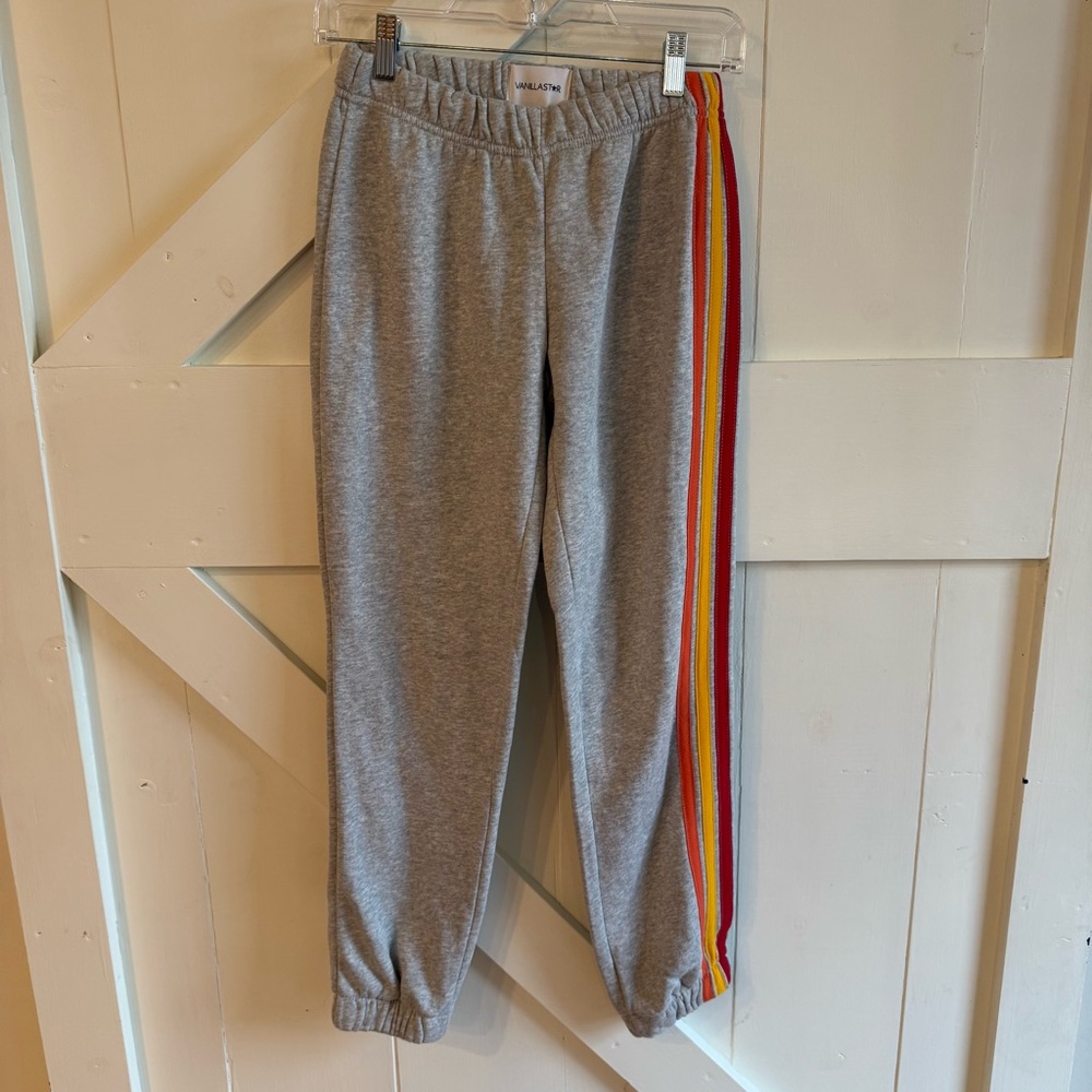 Vanilla Star Gray Multicolor Side Stripe‎ Joggers XS Comfy Trendy